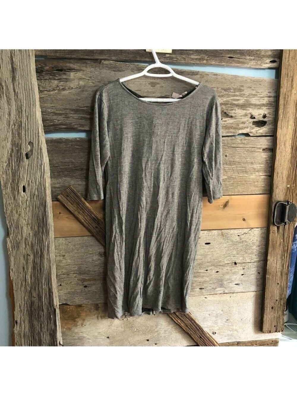 Forever 21 Size Large Grey Boatneck 1/2 sleeve dress